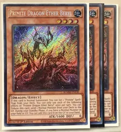 3x Primite Dragon Ether Beryl 1st Edition Secret Rare BLMM-EN130 Yu-Gi-Oh! - Image 1