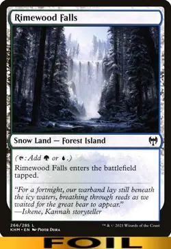 Rimewood Falls ** FOIL ** #266 (Dual-Snow Land) - Kaldheim - CUC NM MTG - Image 1