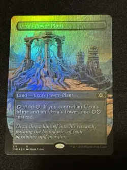 Urza's Power Plant Double Masters Foil Borderless, Near Mint Condition - Image 1