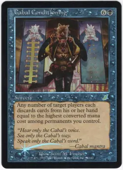 Cabal Conditioning 2003 Scourge FOIL Black Rare Sorcery MTG NM AZ1 - Image 1