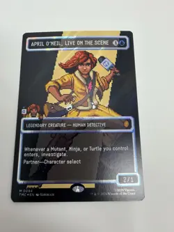 PIXEL April O'Neil, Live on the Scene Borderless Surge TMNT magic the gathering - Image 1