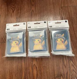 Pikachu Van Gogh Sleeves New 65 Pack Pokemon IN HAND - Image 1