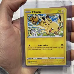 Pokemon TCG Pikachu Silver Tempest 049/195 Regular Common NM/MT Nintendo Card - Image 1