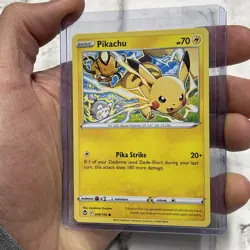 Pokemon TCG Pikachu Silver Tempest 049/195 Regular Common NM/MT Nintendo Card - Image 2