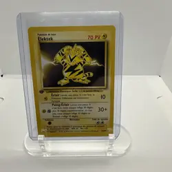 Pokemon Electabuzz 20/102 1st Edition Base Set French Elektek WOTC Vintage - Image 1