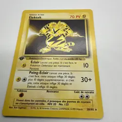 Pokemon Electabuzz 20/102 1st Edition Base Set French Elektek WOTC Vintage - Image 2
