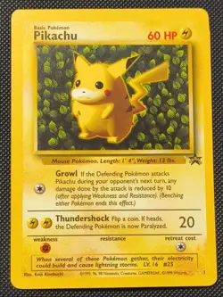 Pokemon Pikachu – Wizards Black Star Promo #1 – Rare – Regular – 60HP – Basic - Image 1