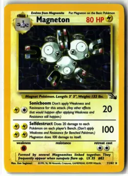 Magneton ⭐ 11/62 Holo Rare Fossil 1999 Pokemon NM/LP - Image 1