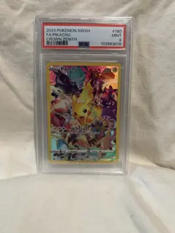 2023 POKEMON SWORD & SHIELD CROWN ZENITH #160 FULL ART/PIKACHU PSA 9 - Image 1