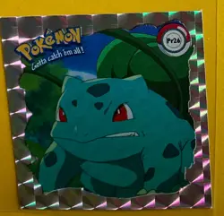 BULBASAUR 1999 POKEMON ARTBOX SERIES 1 SILVER PRISM HOLO STICKER NM - Image 1