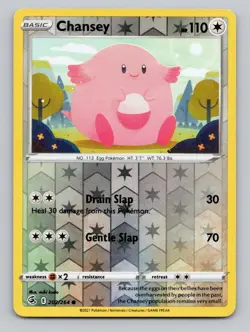 Reverse Holo Chansey 202/264 Common SWSH08: Fusion Strike Pokemon - Image 1