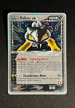 Rocket's Raikou ex 108/107-Secret Rare Holo- Pokemon 2005 Ex Deoxys -NM - Image 2