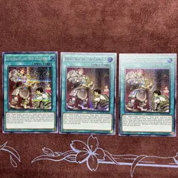 Yugioh! Heritage of the Chalice MP19-EN224 Prismatic Secret Rare 1st Ed NM x 3 - Image 1