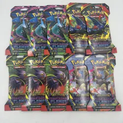 Pokemon TCG Mega Evolution Phantasmal Flames 10x Sleeved Booster Pack Set NEW - Image 1