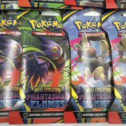 Pokemon TCG Mega Evolution Phantasmal Flames 10x Sleeved Booster Pack Set NEW - Image 2