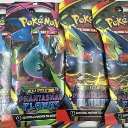 Pokemon TCG Mega Evolution Phantasmal Flames 10x Sleeved Booster Pack Set NEW - Image 3
