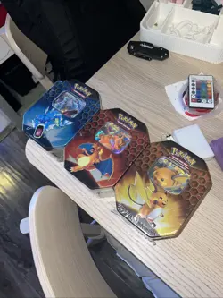 Set of 3 Pokemon Hidden Fates Tins - Charizard, Gyarados, and Raichu - Sealed - Image 3