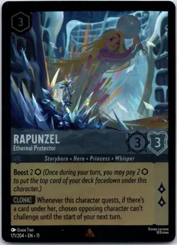 Disney Lorcana Rapunzel - Ethereal Protector Winterspell Rare #171/204 NM - Image 1