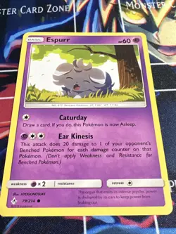 Espurr 79/214 Regular Unbroken Bonds Pokemon Card TCG Common - Image 2