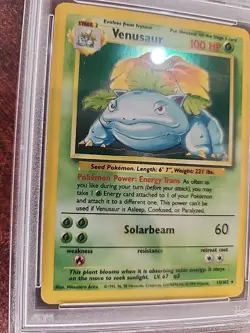 Venusaur Base Set Holo Pokemon Card WOTC NM Mint PSA 8 - Image 2
