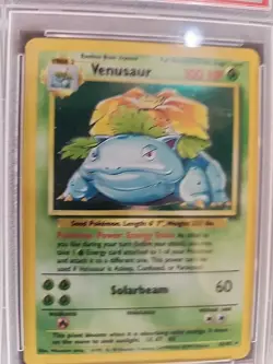 Venusaur Base Set Holo Pokemon Card WOTC NM Mint PSA 8 - Image 3