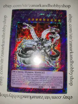 Yugioh Chimeratech Overdragon 1st Edition Platinum Secret Rare RA03-EN166 - Image 1