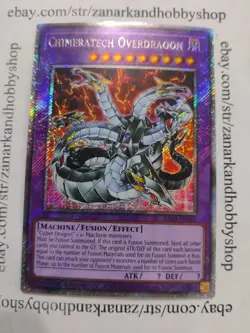 Yugioh Chimeratech Overdragon 1st Edition Platinum Secret Rare RA03-EN166 - Image 2