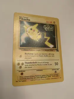 NM Pokemon PIKACHU Card BLACK STAR PROMO WB Stamped WOTC - Image 1