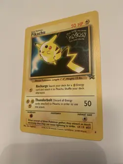 NM Pokemon PIKACHU Card BLACK STAR PROMO WB Stamped WOTC - Image 2