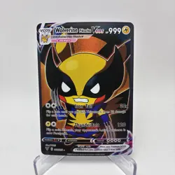 Wolverine Pikachu VCOS Pokemon Card Holo Cosplay Fan Art - Image 1