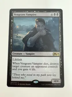 Vengeant Vampire Foil MTG Magic the Gathering Card NM Near Mint M19 - Image 1