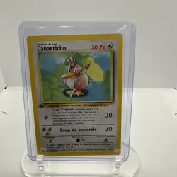 Clean!! Pokemon Card - Farfetch'd Canarticho FRENCH 1st Edition Base Set 27/102 - Image 1