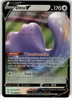 Ditto V 050/072 Shining Fates NM Pokemon Card TCG - Image 1