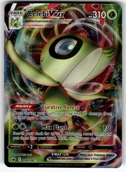 Celebi VMAX 008/198 SWSH06: Chilling Reign NM Pokemon Card TCG - Image 1