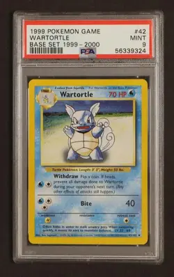 1999 Pokemon Base Fourth Print Wartortle #42 PSA 9 - Image 1