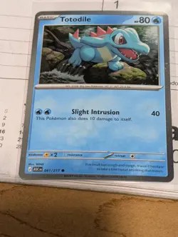 Totodile Cosmos Holo 041/217 Pokemon Promo With Holo Bleed And Swirl 🍥 - Image 1