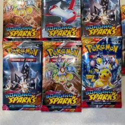 Pokemon TCG Scarlet And Violet Surging Sparks Sealed Booster Packs Lot Of 7 - Image 3