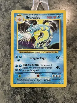 Pokemon TCG Gyarados Base Set 6/102 Holo Unlimited Holo Rare Vintage - Image 1