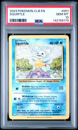 Pokemon Classic Collection Squirtle Holo CLB 001/034 PSA 10 - Image 1