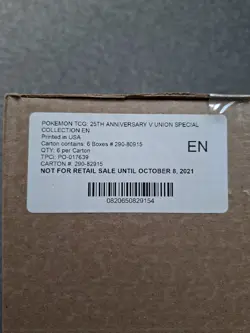 Pokemon TCG Celebrations 25th Pikachu V Union SEALED CASE of 6 boxes 290-80915 - Image 1