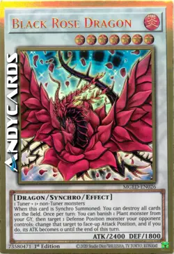 BLACK ROSE DRAGON (Drago Rosa Nera) Rara Oro Premium • MGED EN026 • 1Ed • YUGIOH - Image 1