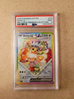 Eevee ex #174 Super Premium Collection Promo PSA 9 - 2025 Pokemon Prismatic - Image 1