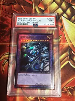 Yu-Gi-Oh! Japanese Blue-Eyes Ultimate Dragon PGB1-JP028 Ultimate Rare PSA 9 - Image 1