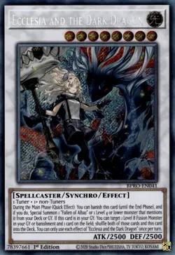 YUGIOH BPRO-EN041 Ecclesia and the Dark Dragon Secret Rare 1st Edition NM - Image 1