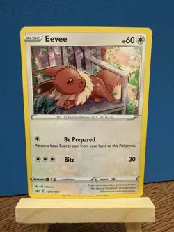 Pokemon TCG Eevee Swsh175 Black Star Promo Holo Rare Card - Image 1