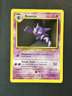 *MP Pokemon TCG Haunter Base Set Unlimited Uncommon Card 29/102 MP* - Image 1