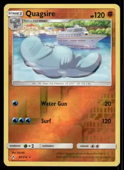 Pokemon Cards Quagsire 97/214 Reverse Holo Unbroken Bonds Rare NM - Image 1