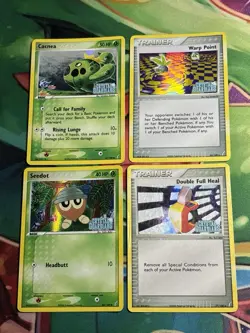 Ex Crystal Guardians 2006 Stamped Set Era Reverse Holo 4 Pokemon Card Lot - Image 1