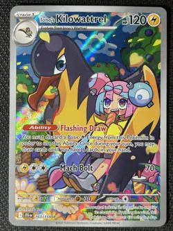 Iono's Kilowattrel 163/159 SV09 Journey Together IR Pokemon TCG Card - Image 1