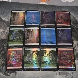 MTG Spider-Man • Full Art Foil Lands Lot ◇ 12 - Image 1